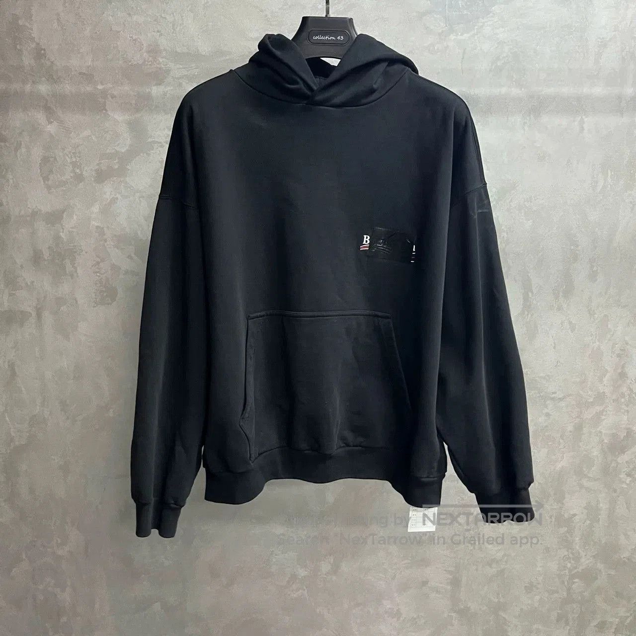 Balenciaga Balenciaga Black Logo Print Hoodie. Size US XL / EU 56 / 4 - 1 Thumbnail