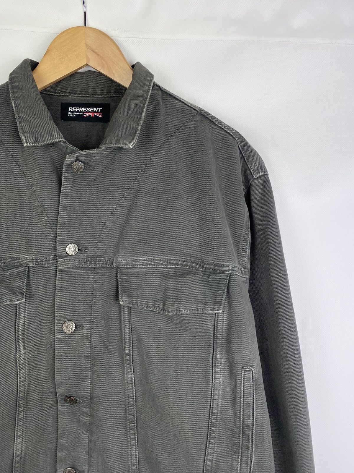 Represent Clo. Represent Clo. Spread collar men’s smoke denim jacket size L Size US L / EU 52-54 / 3 - 6 Thumbnail