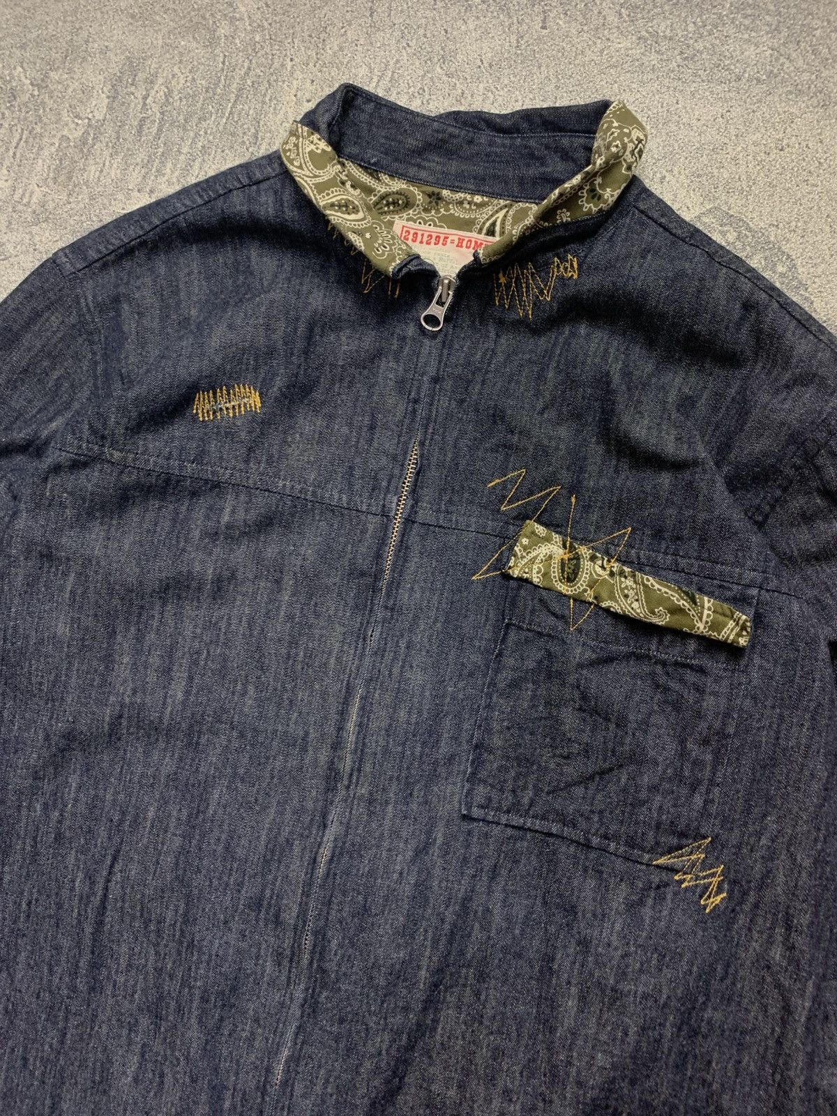 20471120 🐍 291295 = Homme Denim Zip Up Shirts Size US M / EU 48-50 / 2 - 2 Thumbnail