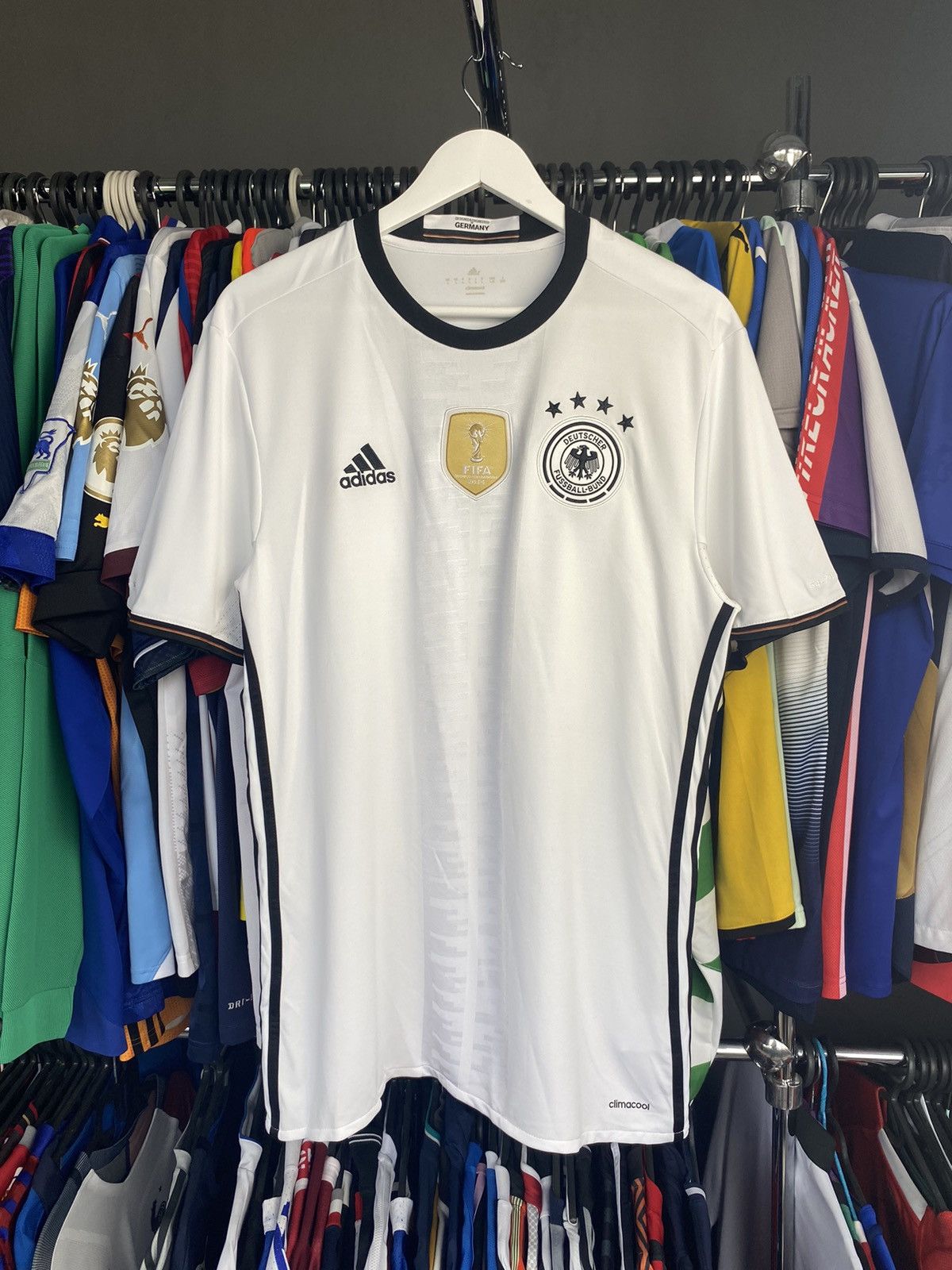 Adidas 2016/17 ADIDAS GERMANY HOME SOCCER FOOTBALL JERSEY SHIRT Size US L / EU 52-54 / 3 - 1 Thumbnail