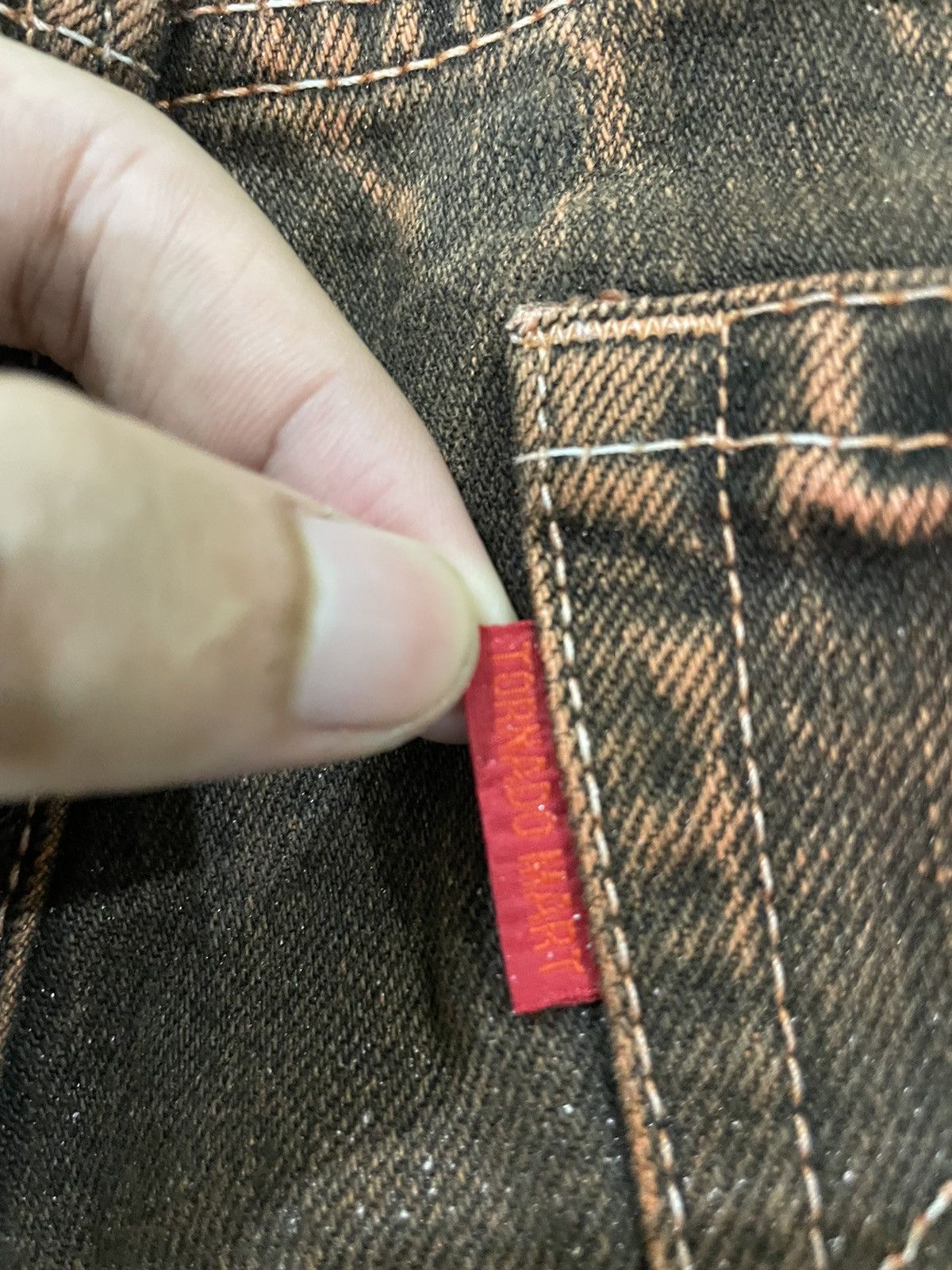 Tornado Mart Y2K Mudmax Clawmark Cherry Red Hellhound Flare jean Size US 30 / EU 46 - 5 Thumbnail