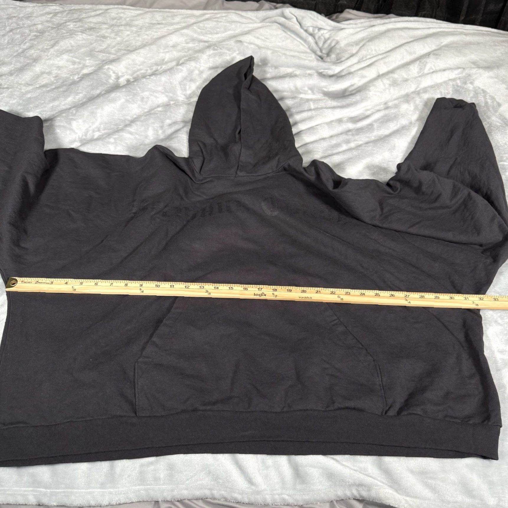 Yeezy VINTAGE Yeezy Hoodie Mens 3XL Gray Boxy Cropped Fit Logo Graphic Print Fleece Pullover Crew Neck Long Sleeve Size US XXL / EU 58 / 5 - 5 Thumbnail