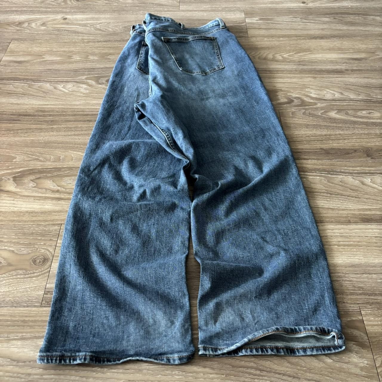 Old Navy Crazy Vintage Y2K/2000s Baggy Medium Wash Old Navy Skater Loose Denim Jeans! 42x30 Size US 42 / EU 58 - 4 Thumbnail