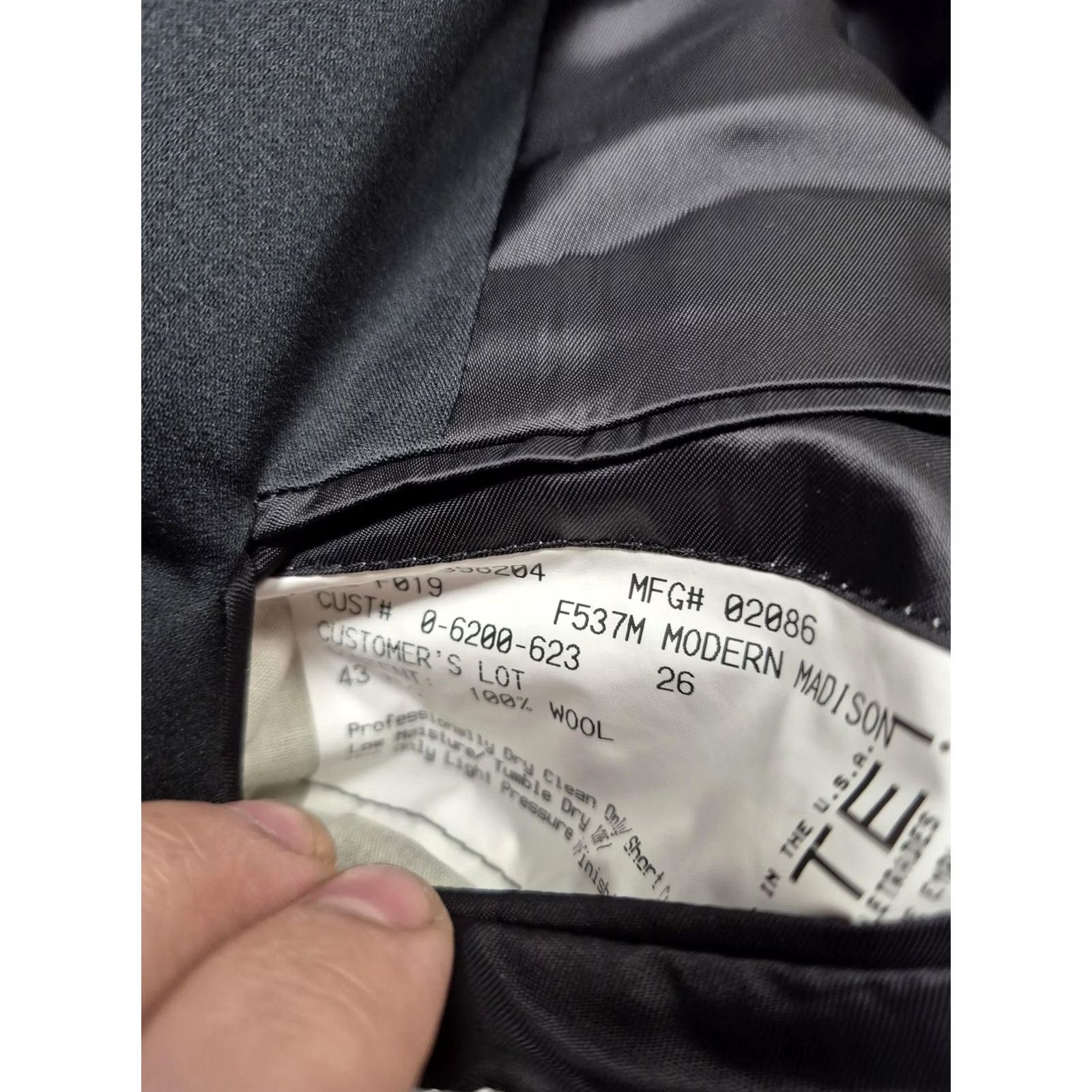 Loro Piana Hickey Freeman Suit Mens 44R Gray Wool Tuxedo 2 Piece Nordstrom 38x28 Luxury Formal Wedding Vintage No Size 44R - 6 Thumbnail