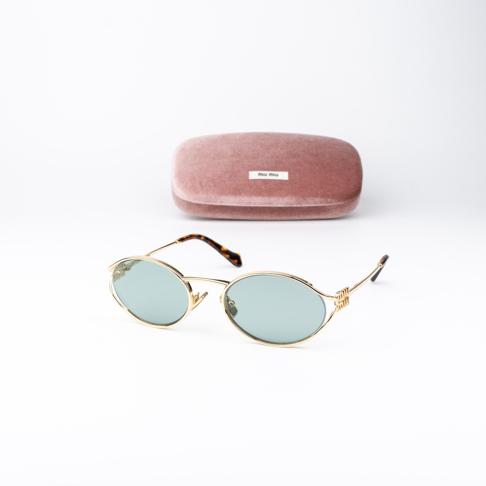 Miu Miu Miu Miu Women Sunglasses LOGO MU52YS 5AK04M NEW AUTHENTIC Size ONE SIZE - 1 Thumbnail