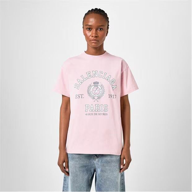 Balenciaga o1g2r1mq0924 T-Shirt in Pink Size XS / US 0-2 / IT 36-38 - 3 Thumbnail