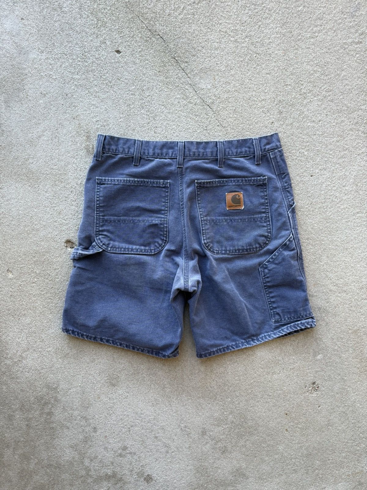 Carhartt Vintage 90s B25 PTL Navy Carhartt Carpenter Shorts Size US 33 - 1 Thumbnail