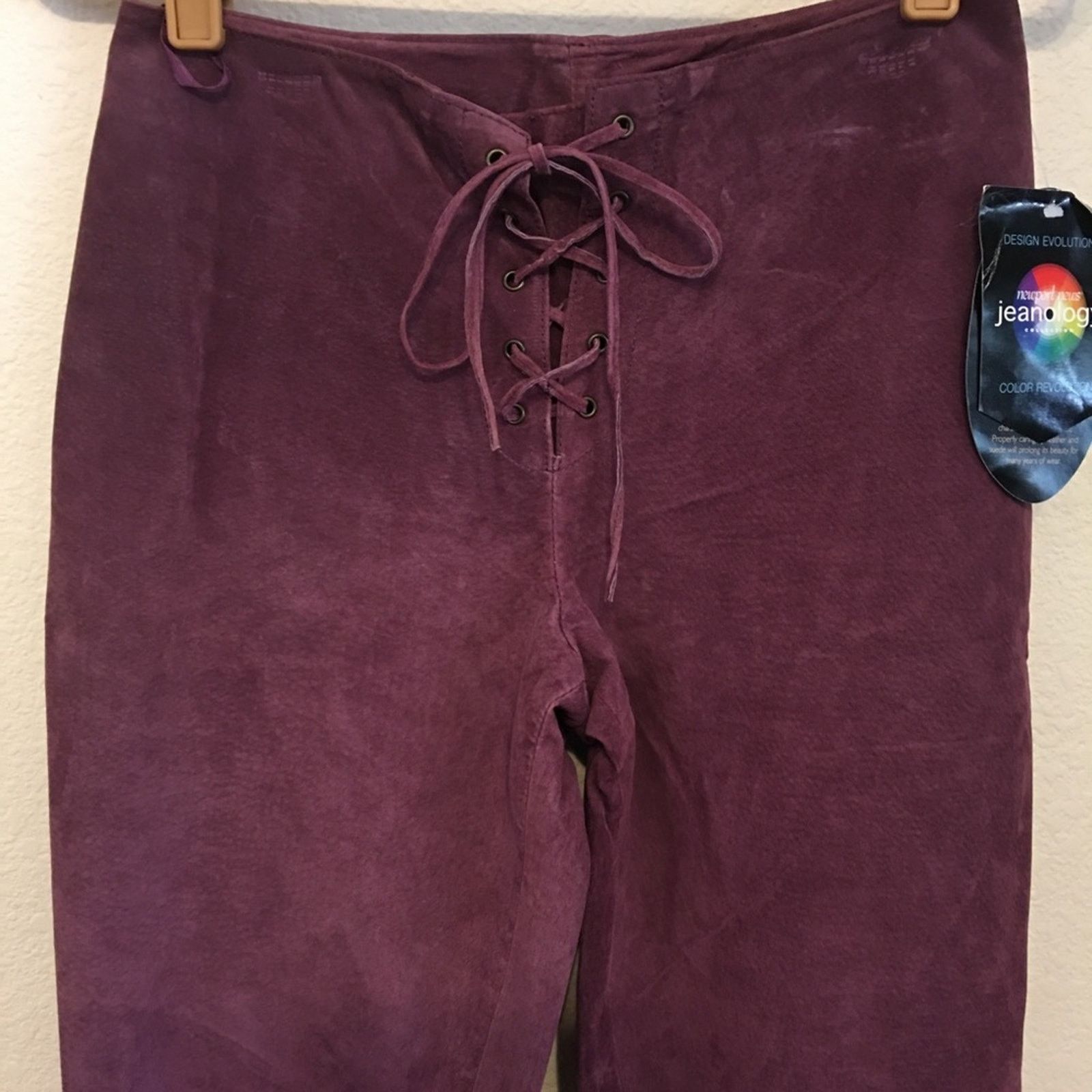 Other Newport News genuine suede leather jeans NWT 6 Size 28" / US 6 / IT 42 - 2 Thumbnail
