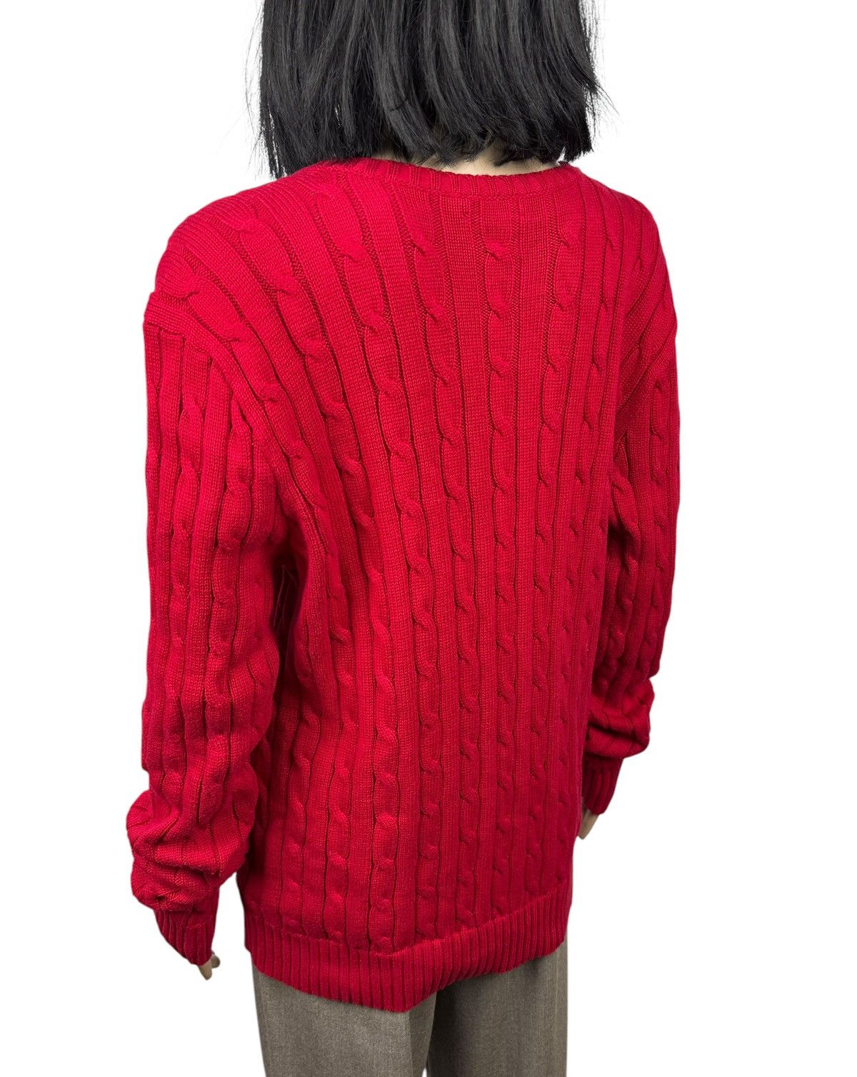 Polo Ralph Lauren Polo Ralph Lauren Red Cable Knit Sweater Cotton size XL Size M / US 6-8 / IT 42-44 - 7 Thumbnail