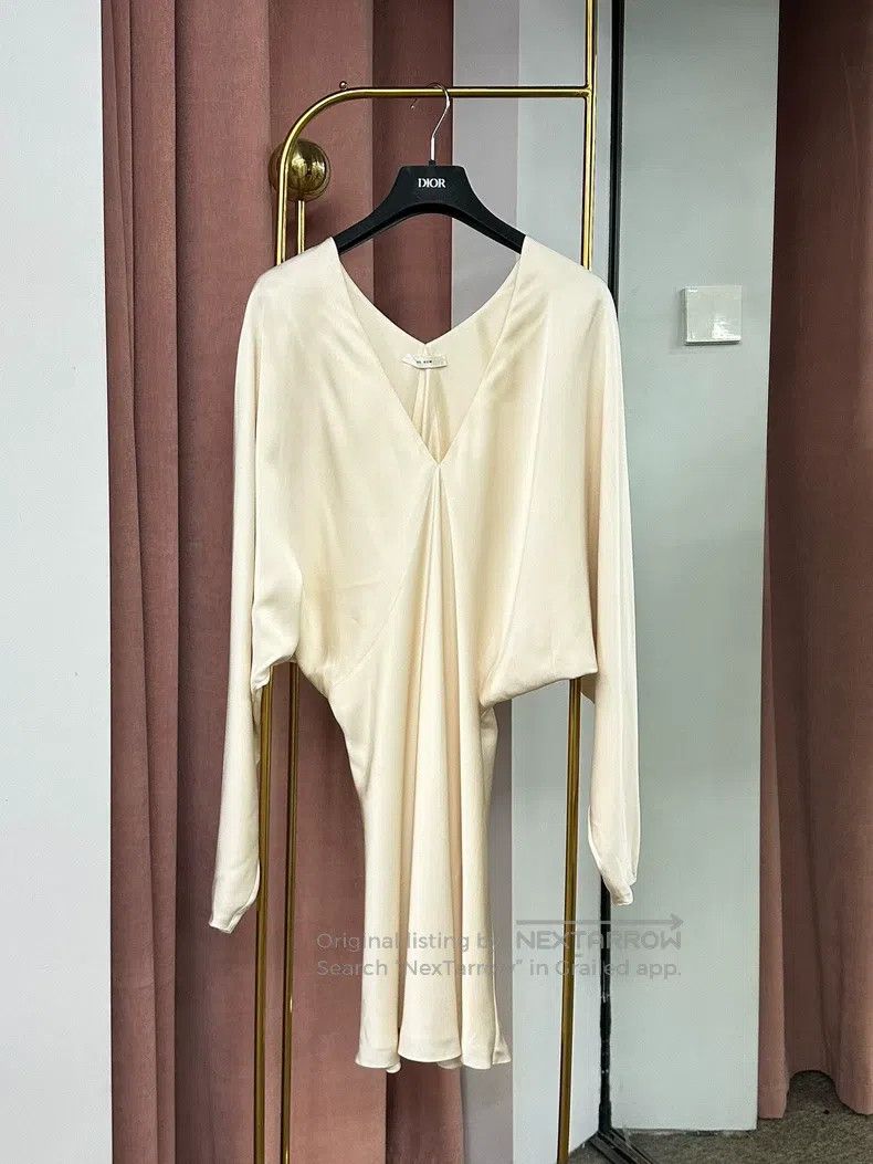 The Row The Row Champagne Silk Dress Size S / US 4 / IT 40 - 1 Thumbnail