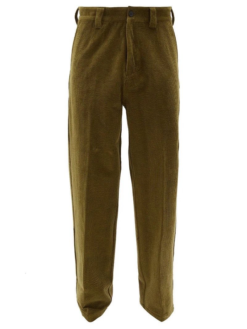 image of Acne Studios Corduroy Trousers Size 50 in Green, Men's
