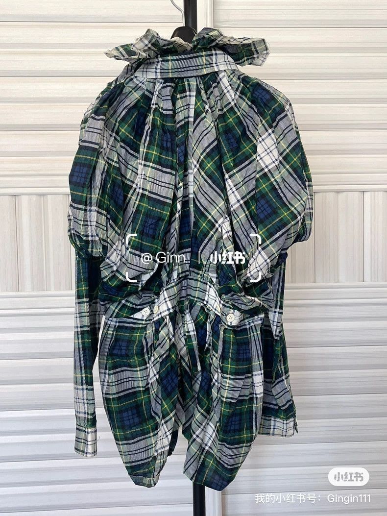 Comme des Garcons Comme Des Garcons Plaid Smocked Heavy Duty Jacket Size S / US 4 / IT 40 - 2 Thumbnail