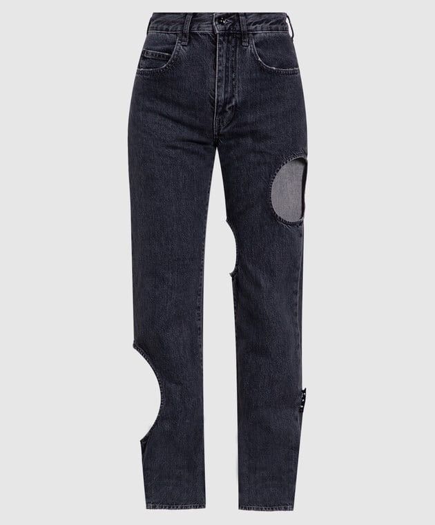 Off-White Off-White Permanent Meteor Jeans Hole Pants Grey Size 27" / US 4 / IT 40 - 1 Thumbnail