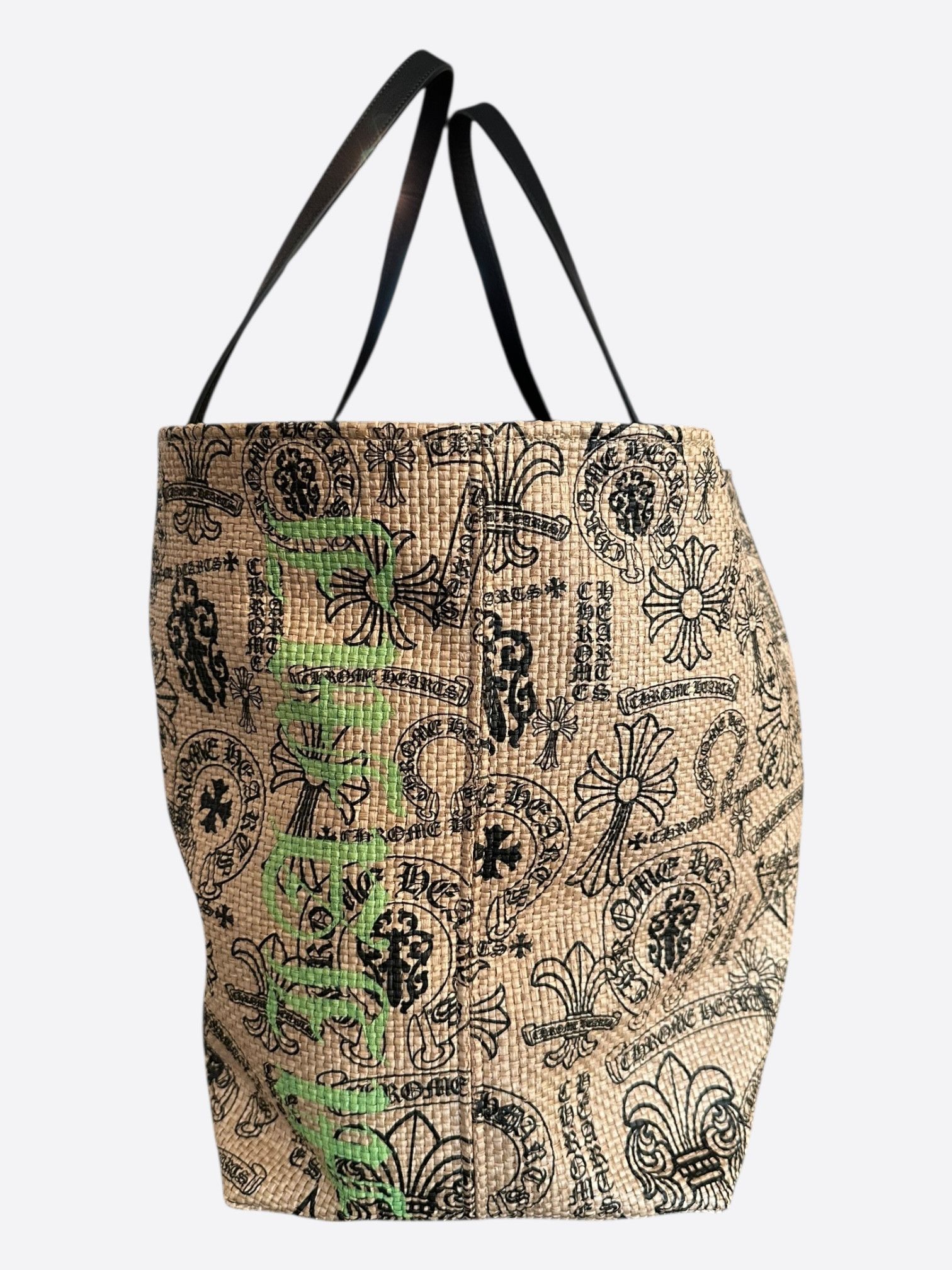 Chrome Hearts Beige & Black Miami Exclusive Stencil Beach Tote Bag Size ONE SIZE - 2 Thumbnail