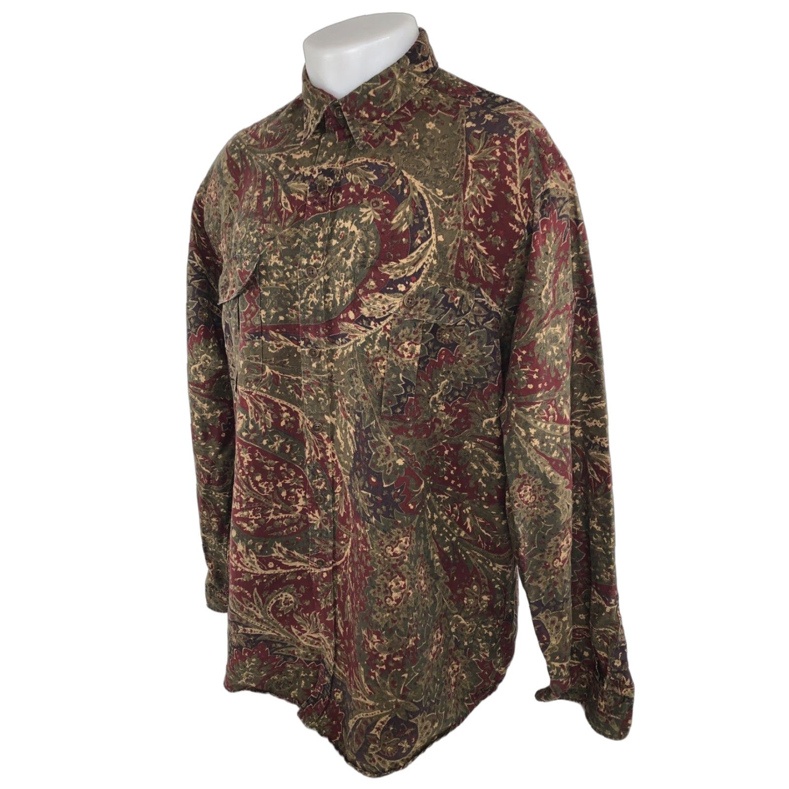 Polo Ralph Lauren POLO / RALPH LAUREN - SILK / LINEN Floral Paisley Mens XL Shirt Size US XL / EU 56 / 4 - 1 Thumbnail