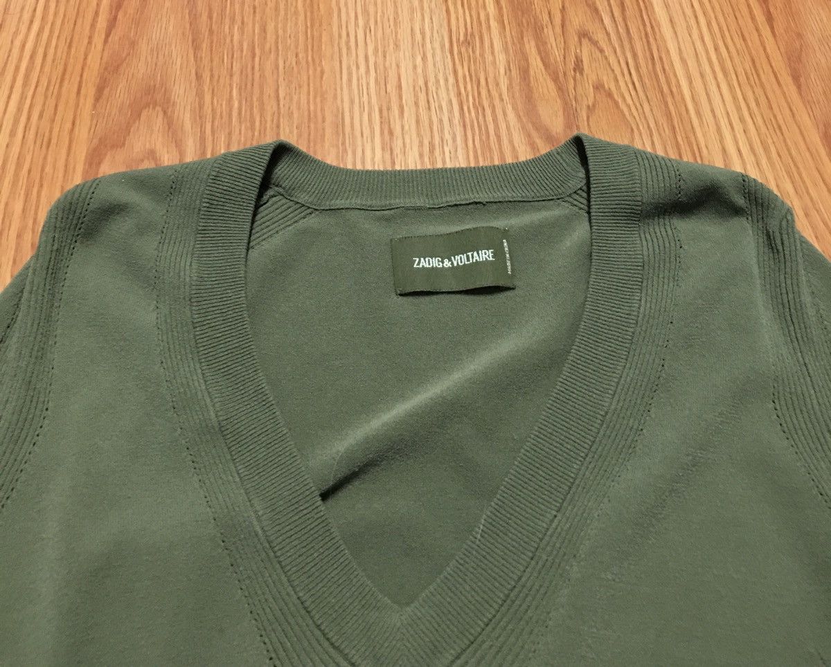 Zadig & Voltaire Zadig & Voltaire Rina V-Neck Olive Green Sweater Size S Size S / US 4 / IT 40 - 11 Thumbnail