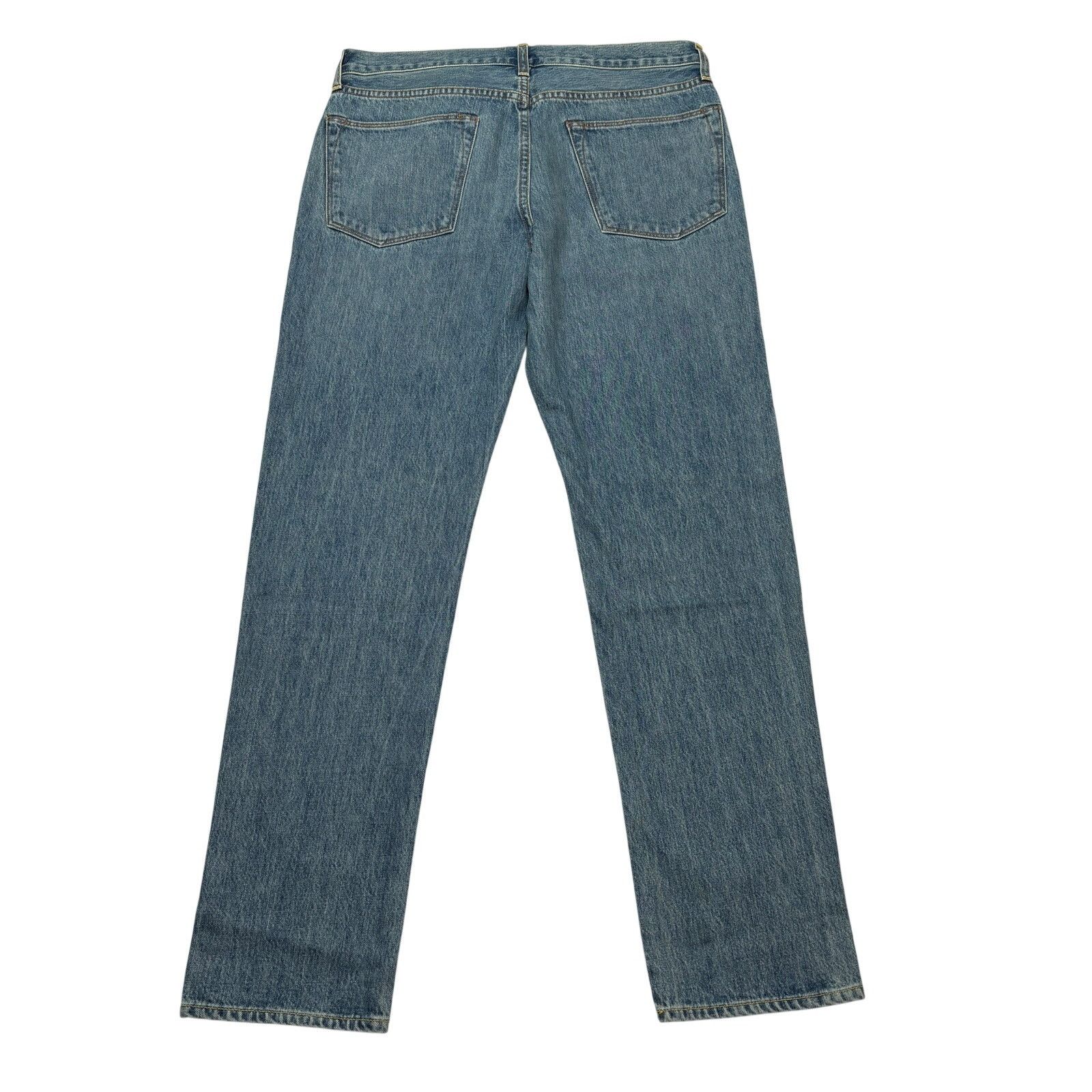 Sid Mashburn $185 Sid Mashburn Light Wash Denim 36x34 Slim Straight Jeans Size US 36 / EU 52 - 3 Thumbnail