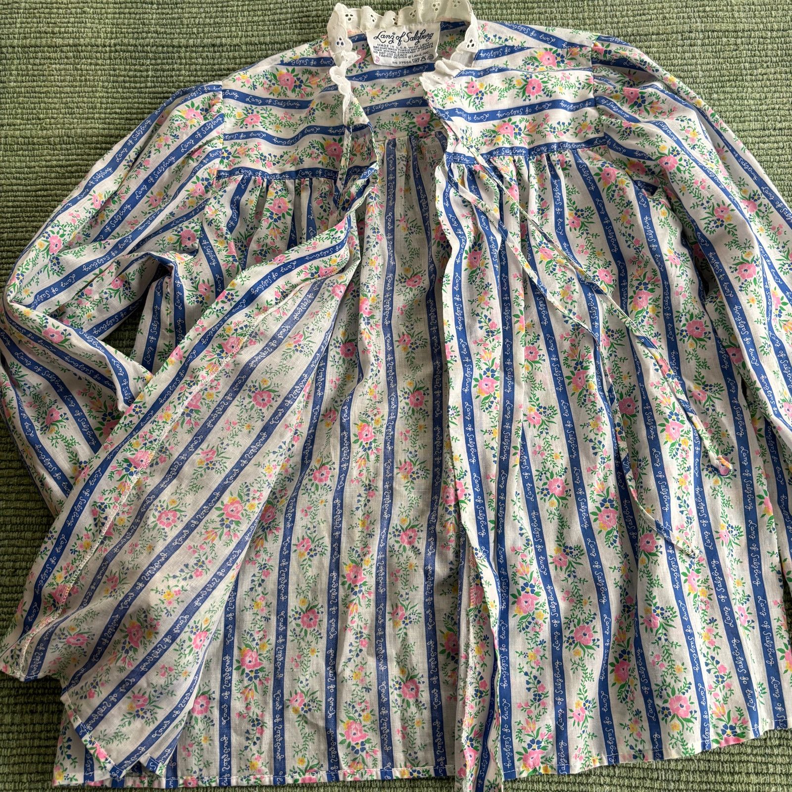 Vintage Vintage 70s Lanz of Salzburg frilly patterned long sleeve Size US M / EU 48-50 / 2 - 6 Thumbnail
