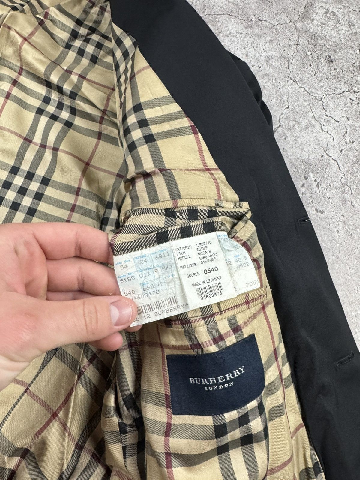 Burberry Burberry Nova Check Luxury Navy Golden Buttons Blazer Jacket Size 44R - 6 Thumbnail