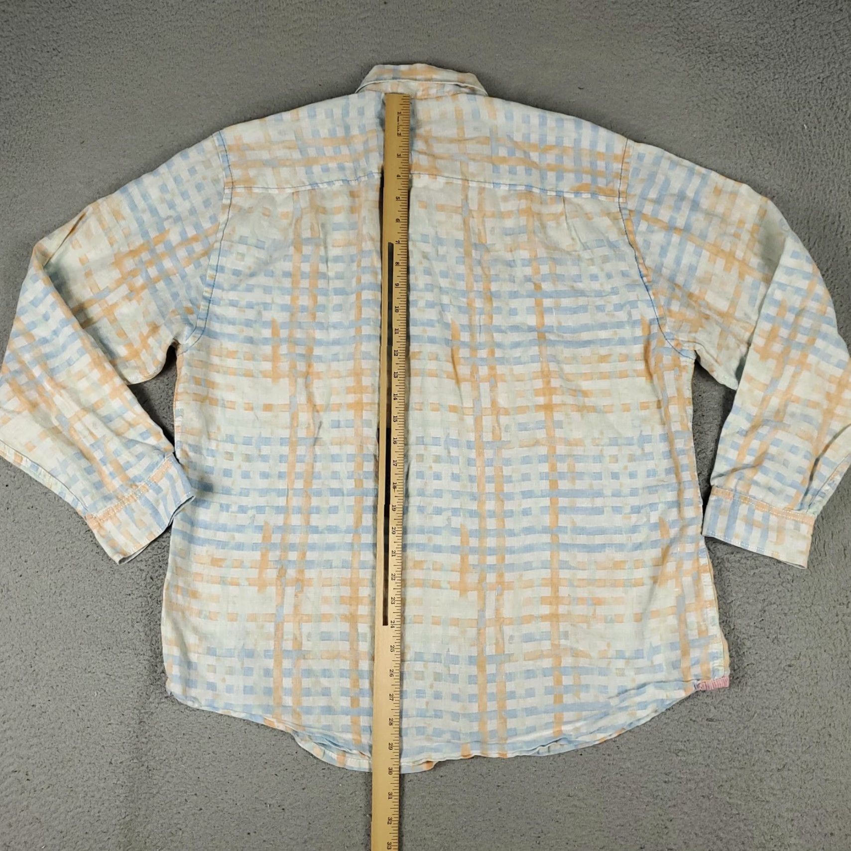 Tommy Bahama Tommy Bahama Shirt Mens Large Multicolor Plaid Linen Button-Up Beach Casual Mens Size US L / EU 52-54 / 3 - 3 Thumbnail