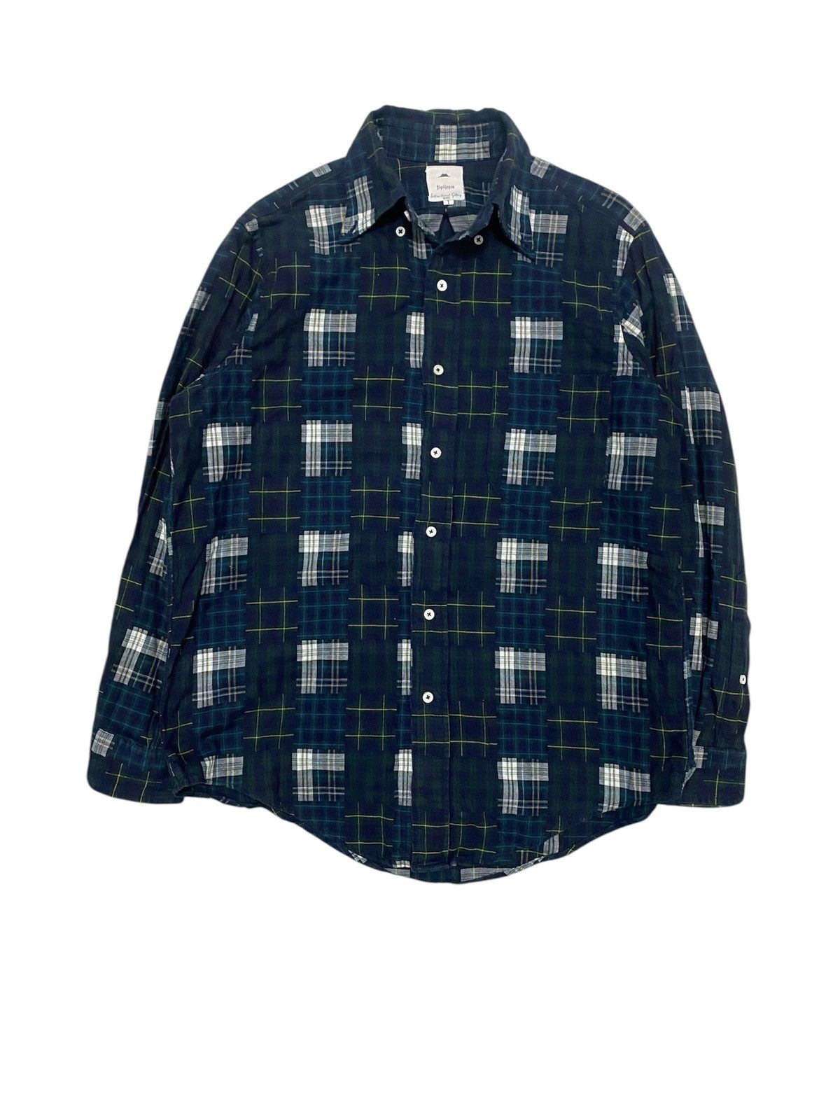 Beams Plus × Needles 2000s JIPIJAPA X Beams Patchwork shirt Size US M / EU 48-50 / 2 - 1 Thumbnail