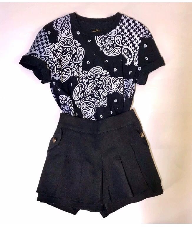 Vivienne Westwood vivienne westwood Fruit Flower Plaid Planet Print Black Sh Size S / US 4 / IT 40 - 1 Thumbnail