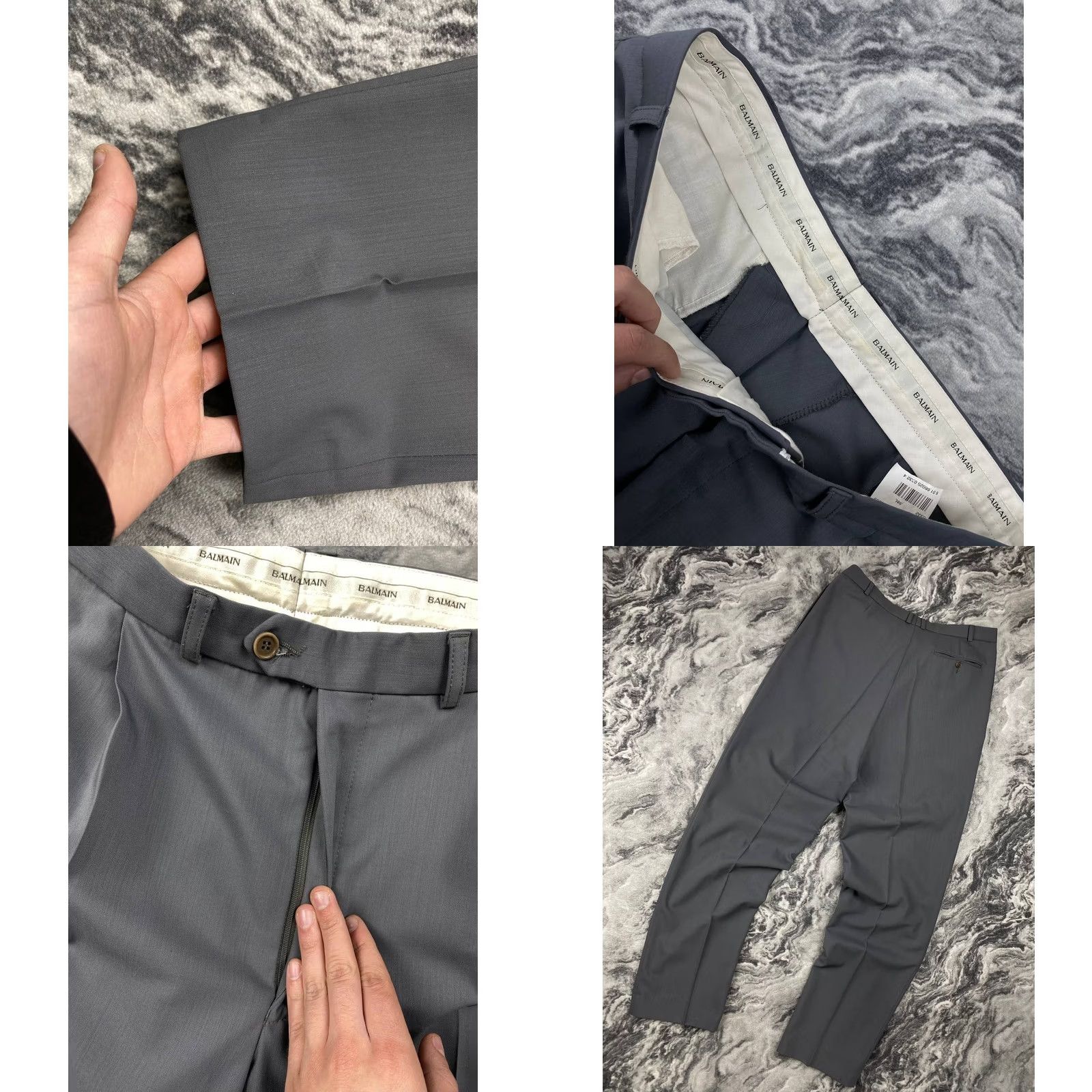 Balmain Balmain Wool 2 Piece Blazer Pants Men 44L Gray Size 44R - 10 Thumbnail