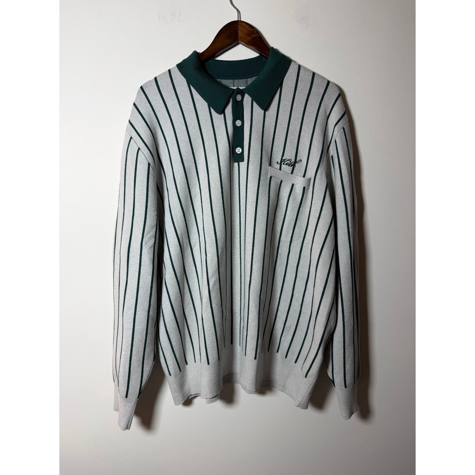 Kith Kith Harmon Rugby Pullover Sweater 'Light Heather Grey' Size US XL / EU 56 / 4 - 1 Thumbnail