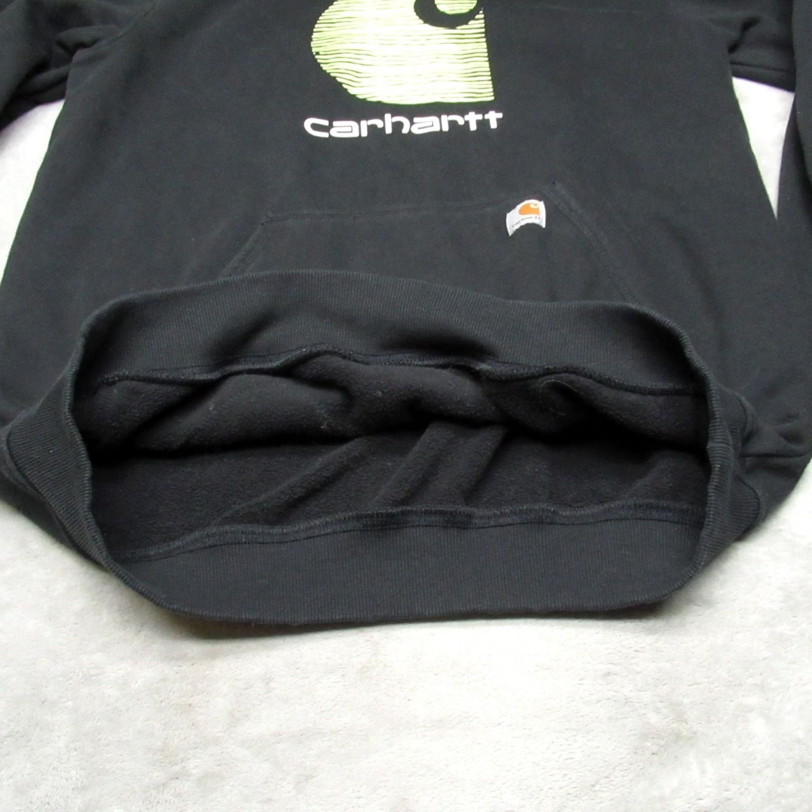 Carhartt Carhartt Hoodie Sweatshirt Black Mens Large Tall LT Regular Fleece Graphic Logo Pocket Pullover Long Sleeve Contemporary Workwear Size US L / EU 52-54 / 3 - 3 Thumbnail
