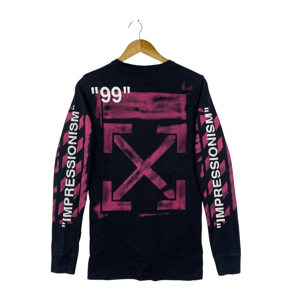 Off-White Off-White SS19 Impressionism Diag Stencil LS Tee Black XS Size US XS / EU 42 / 0 - 2 Thumbnail