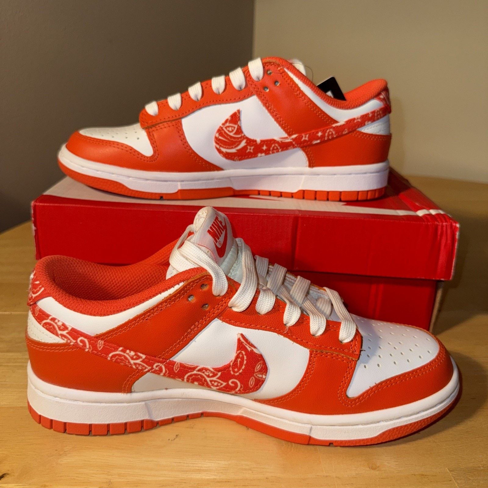 Nike Nike Dunk Low Essential Paisley Pack Orange - DH4401-103 Size US 7 / IT 37 - 4 Thumbnail
