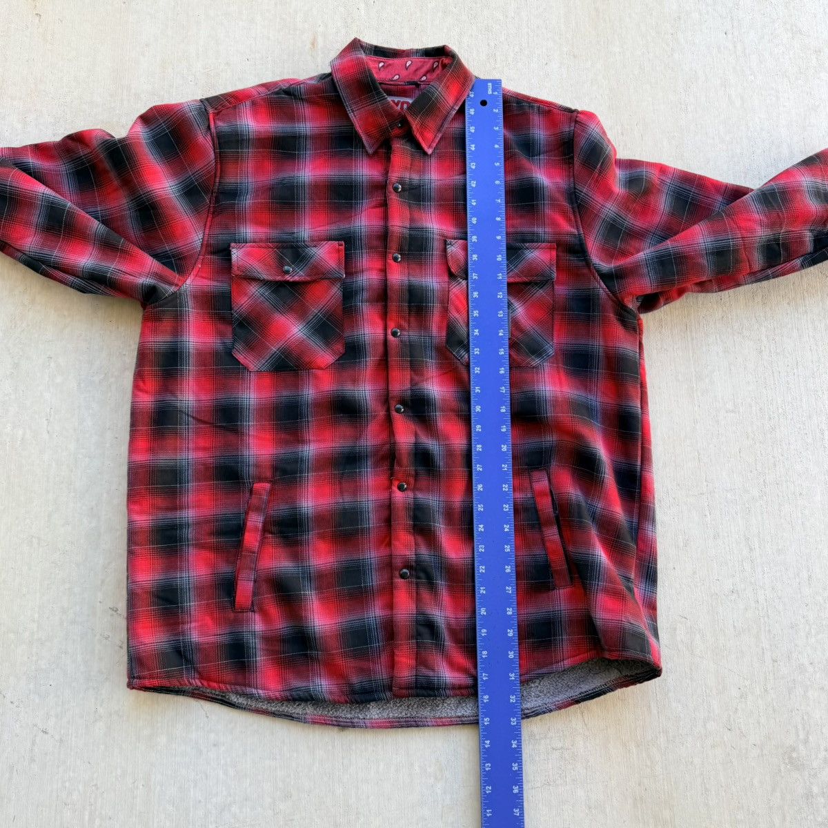Dixxon Dixxon Flannel Jacket Shacket Mens 2XL Red Plaid Sherpa Size US XXL / EU 58 / 5 - 8 Thumbnail