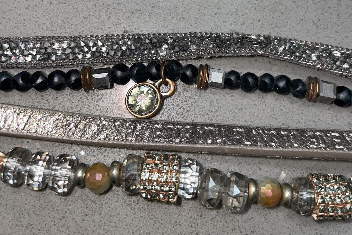 Vintage Good Work(S) Four Strand Bling Bracelet Size ONE SIZE - 19 Thumbnail