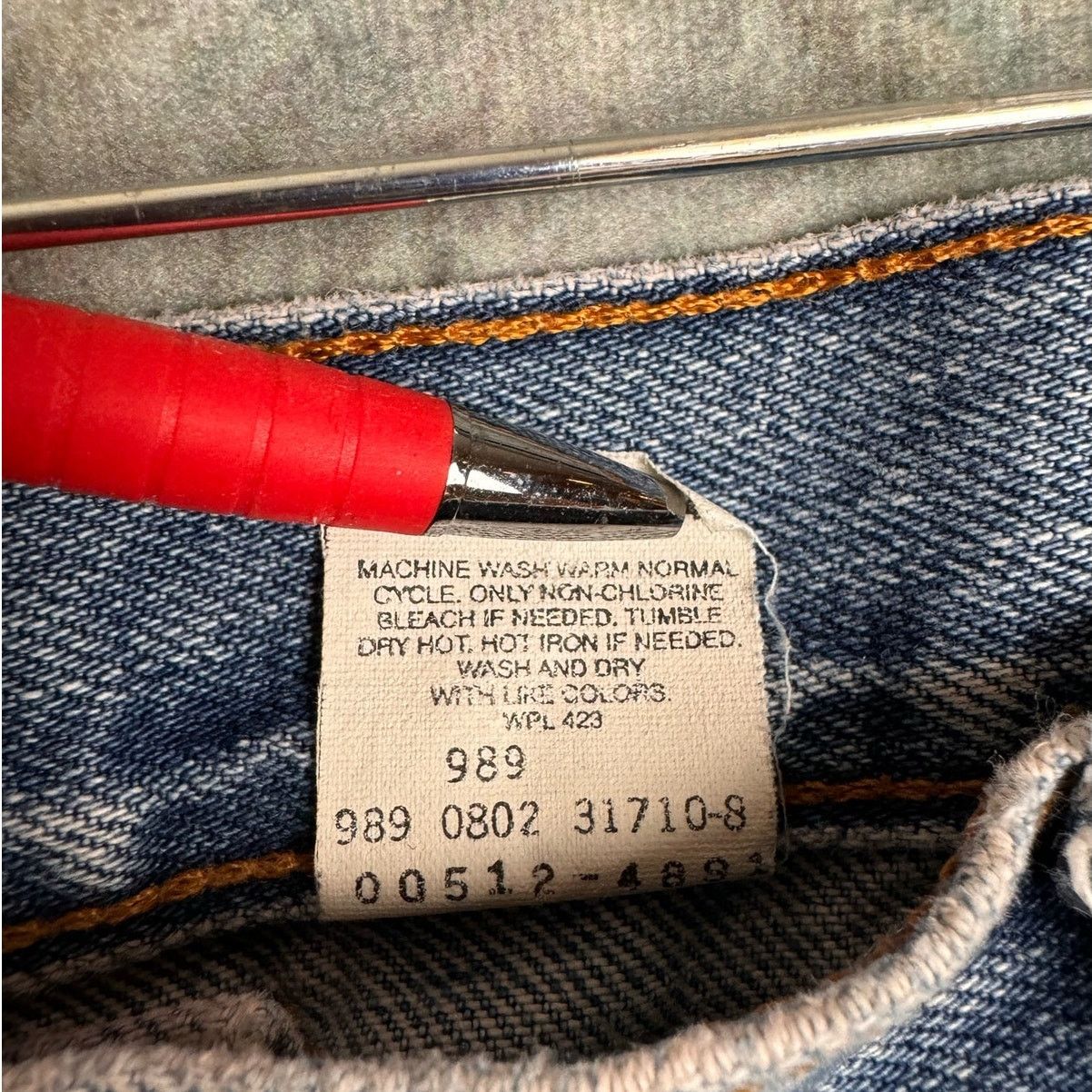 Levi's × Vintage VTG 90s Levis 512 Denim Jeans 36x32 Slim Fit Tapered Leg Size US 36 / EU 52 - 9 Thumbnail