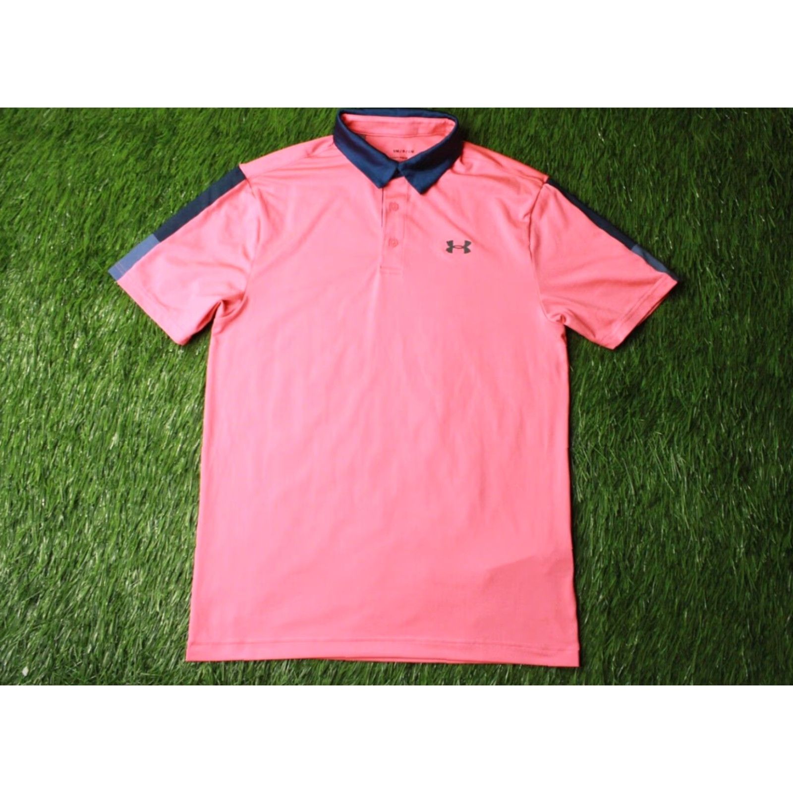 Under Armour Under Armour The Play-Off Polo Shirt Polo Men XS Small Pink Blue Gray 2019 100% Polyester Short Sleeve Classic Sport Shirt Size US S / EU 44-46 / 1 - 2 Thumbnail