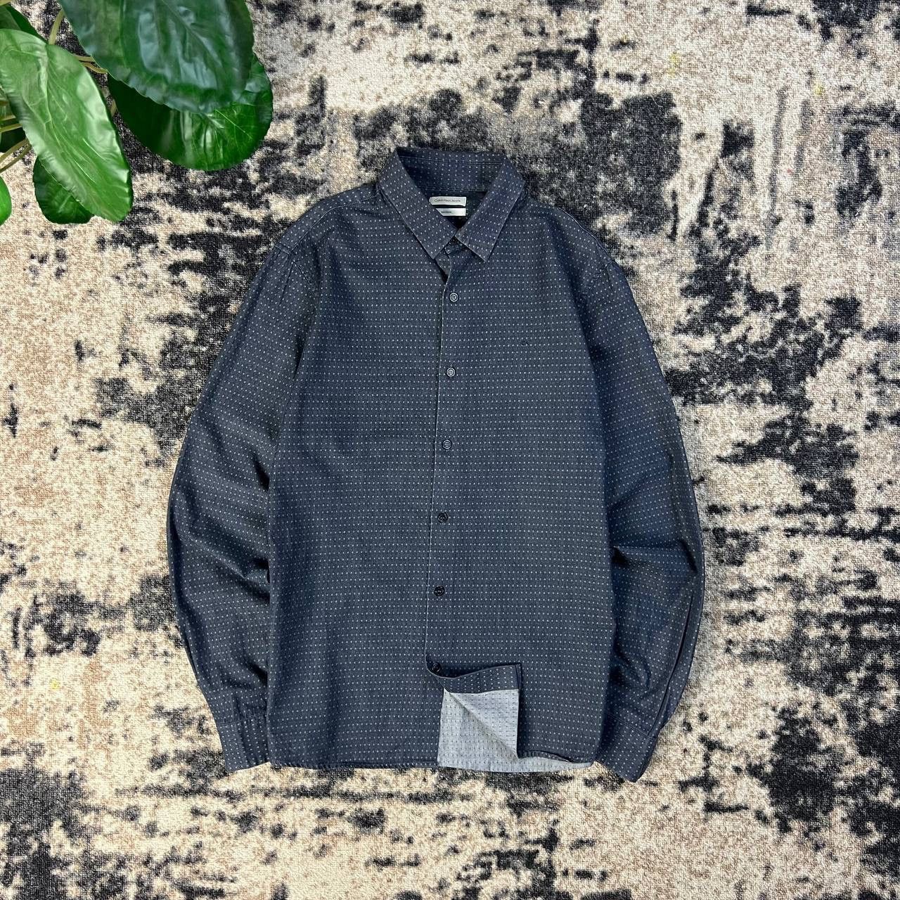 Calvin Klein Calvin Klein Mini Logo Dotted Button Up Shirt Size US M / EU 48-50 / 2 - 1 Thumbnail