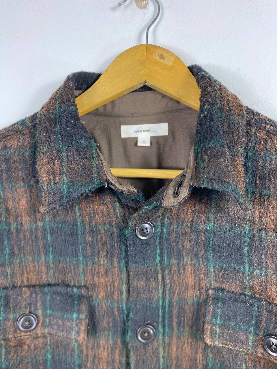 Japanese Brand niko and japanese brand shadow plaid wool jacket Size US XXL / EU 58 / 5 - 2 Thumbnail