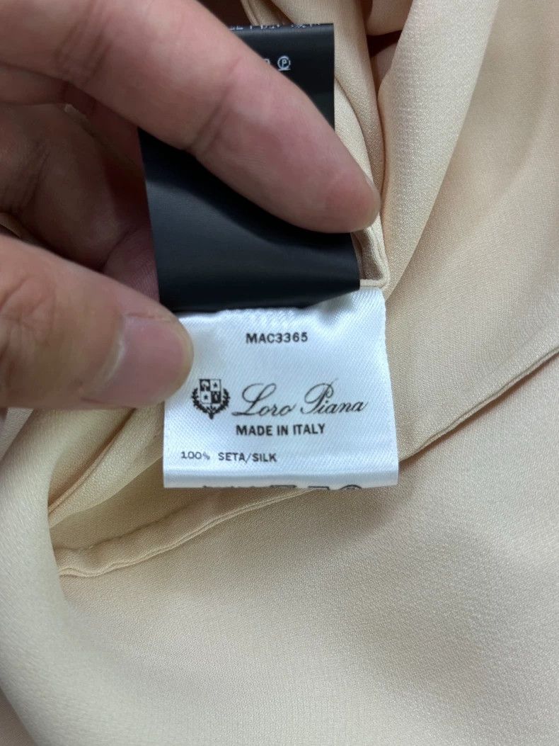 Loro Piana LORO PIANA Apricot-colored silkworm silk jacket Size S / US 4 / IT 40 - 7 Thumbnail