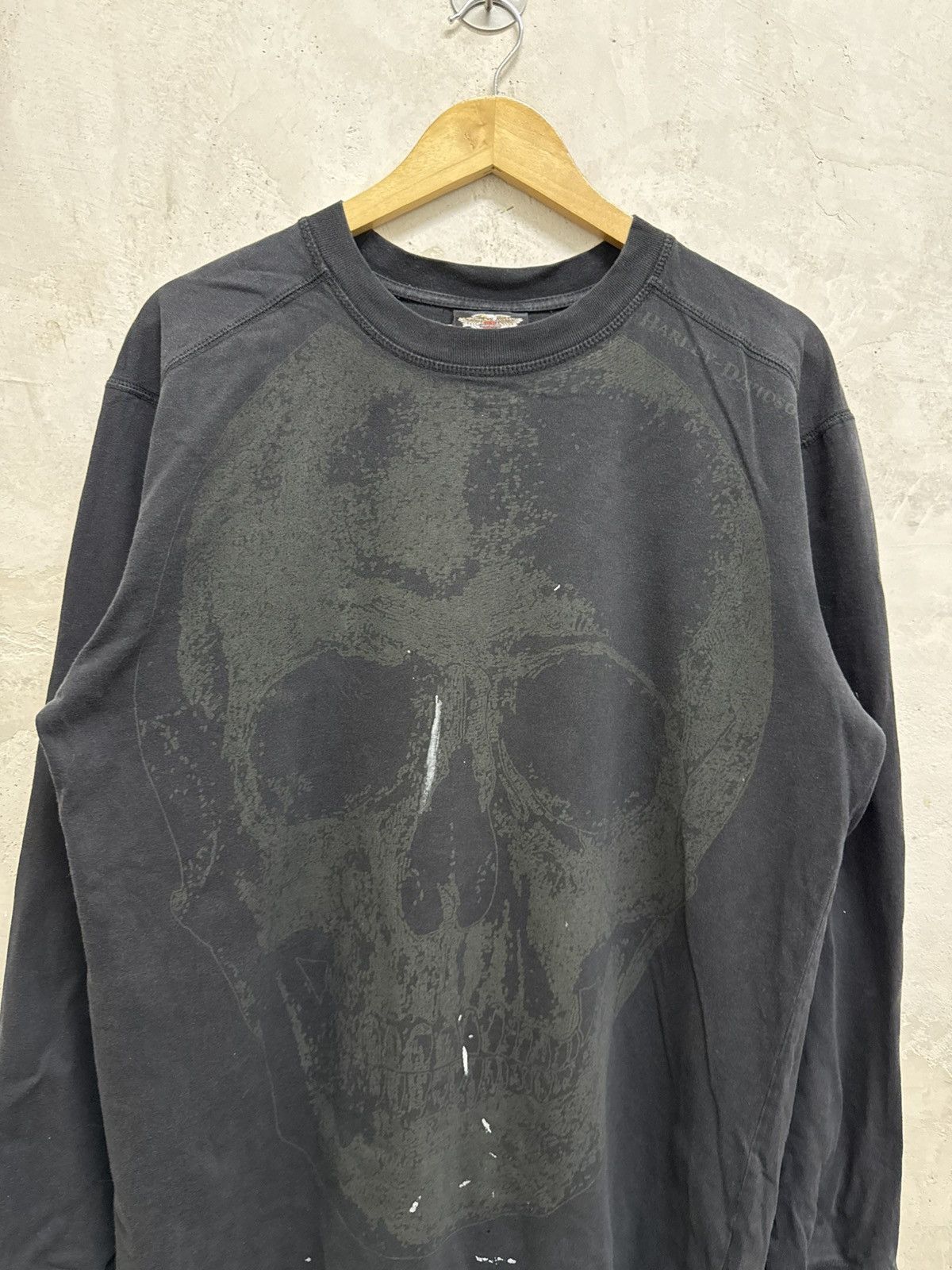 Harley Davidson 2000s Distressed Skull Harley Davidson Faded Tees Size US M / EU 48-50 / 2 - 2 Thumbnail