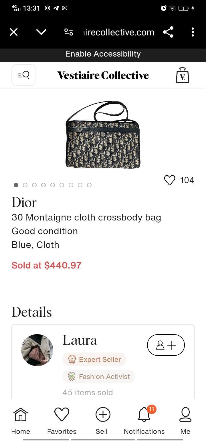 Dior 30 Montaigne cloth monogram crossbody bag Size ONE SIZE - 2 Thumbnail