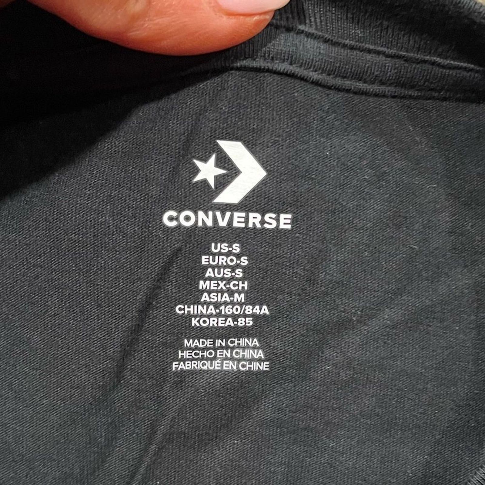 Converse NWOT Converse Chuck Taylor T-Shirt Lightweight Black Small Size S / US 4 / IT 40 - 3 Thumbnail