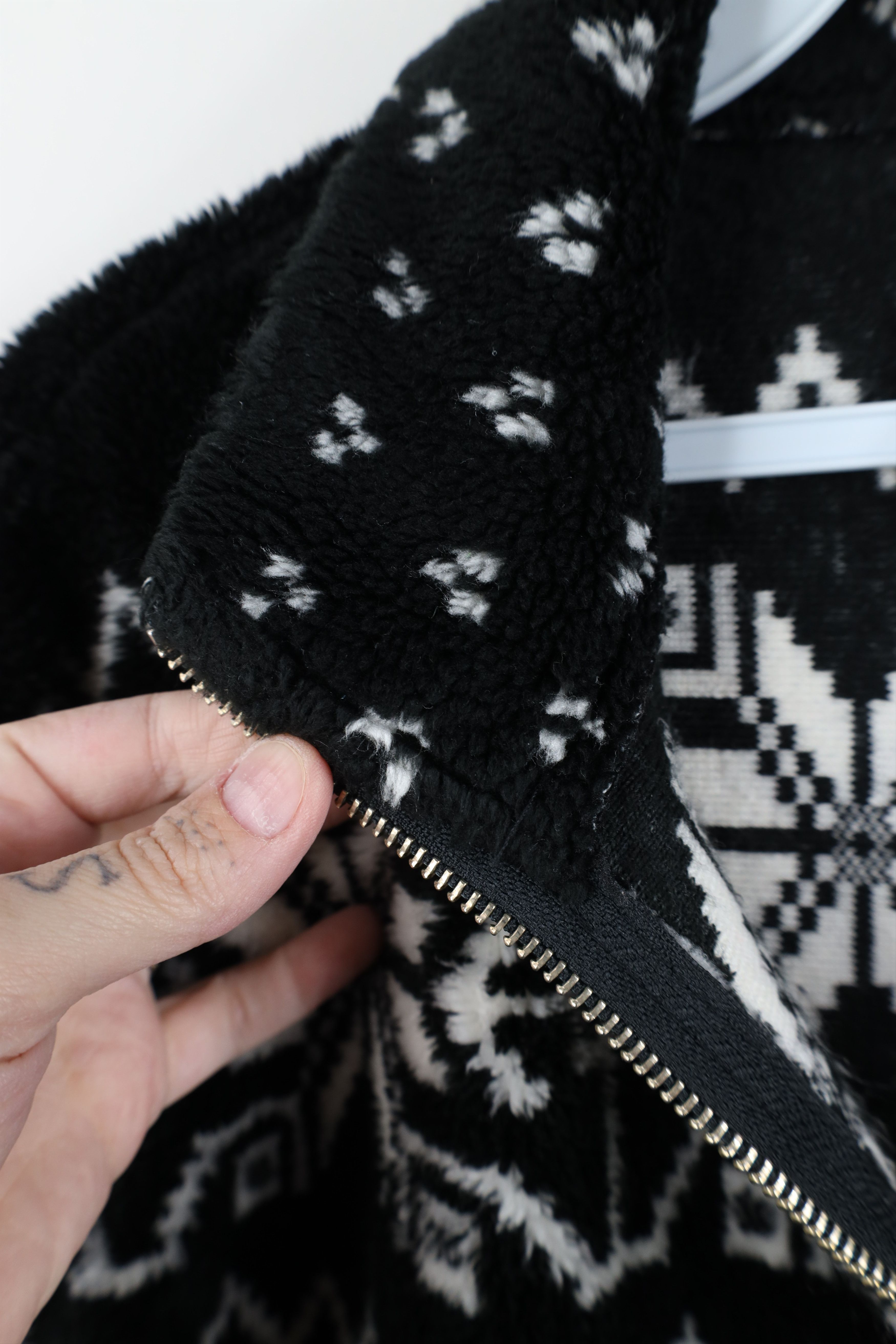 Vintage Vintage 90s Streetwear Fleece Snowflake Half Zip Sweater Size M / US 6-8 / IT 42-44 - 8 Thumbnail