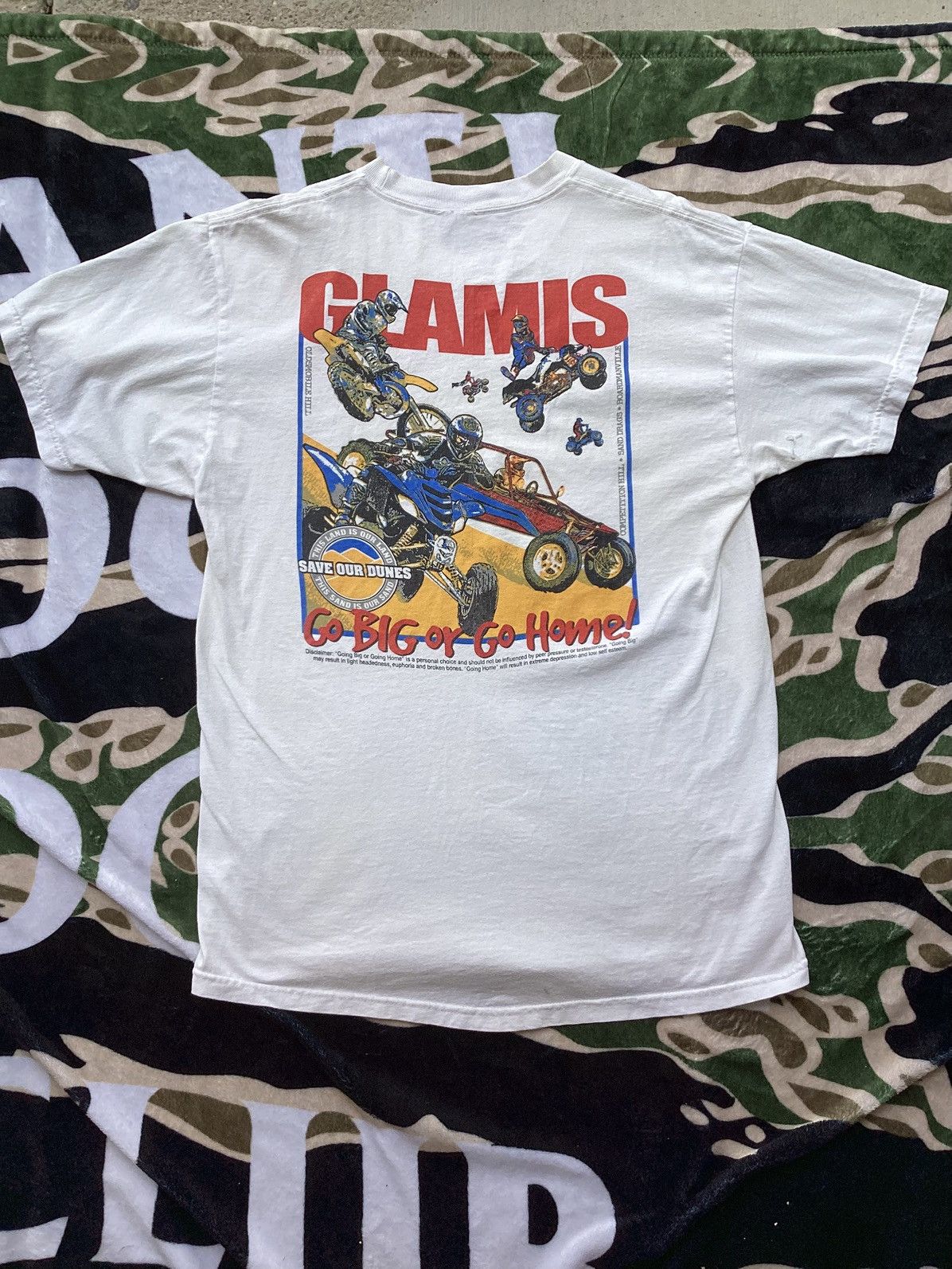Other × Vintage Vintage 90s Glamis go big or go home save our sand dunes tee Size US L / EU 52-54 / 3 - 1 Thumbnail