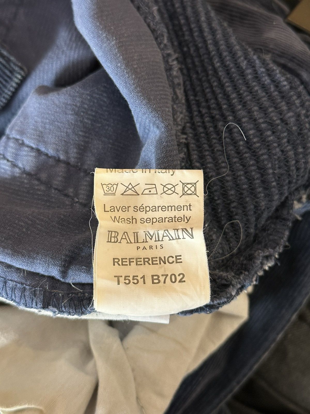 Balmain BALMAIN DECARIN COURDEROY BIKER PANTS SZ 32 Size US 32 / EU 48 - 6 Thumbnail
