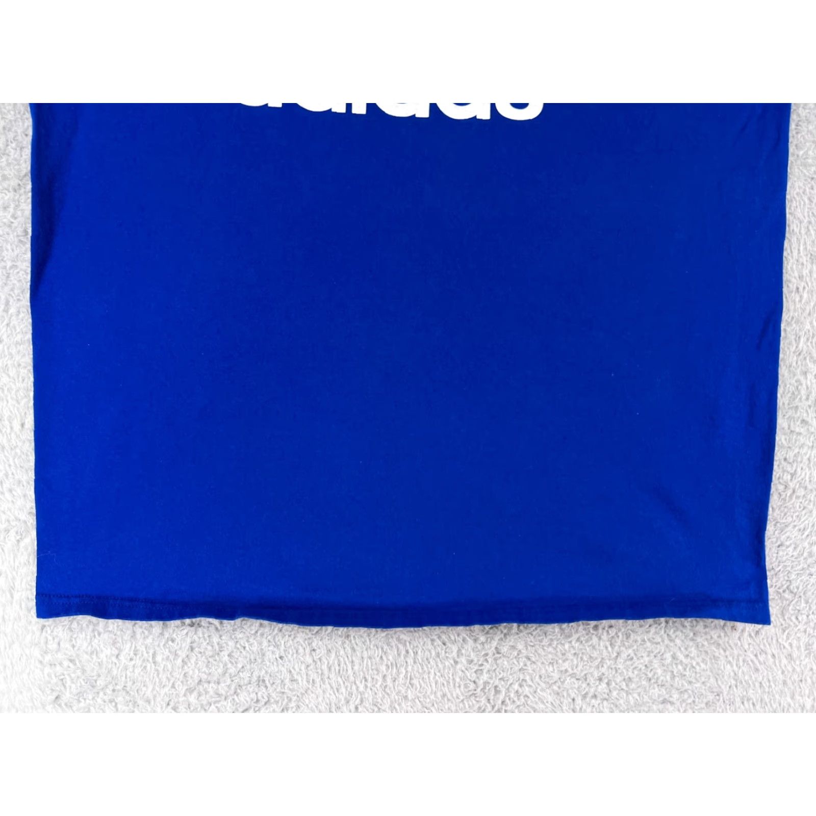 Adidas Adidas Shirt Mens Large Blue Short Sleeve Crew Neck Cotton Logo T-Shirt, Jersey, Sports, 90s? Size US L / EU 52-54 / 3 - 7 Thumbnail