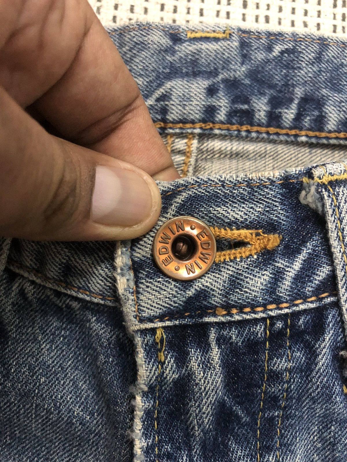 Edwin × Vintage Vintage Selvedge Redline Edwin 505 X w27 Size US 27 - 7 Thumbnail