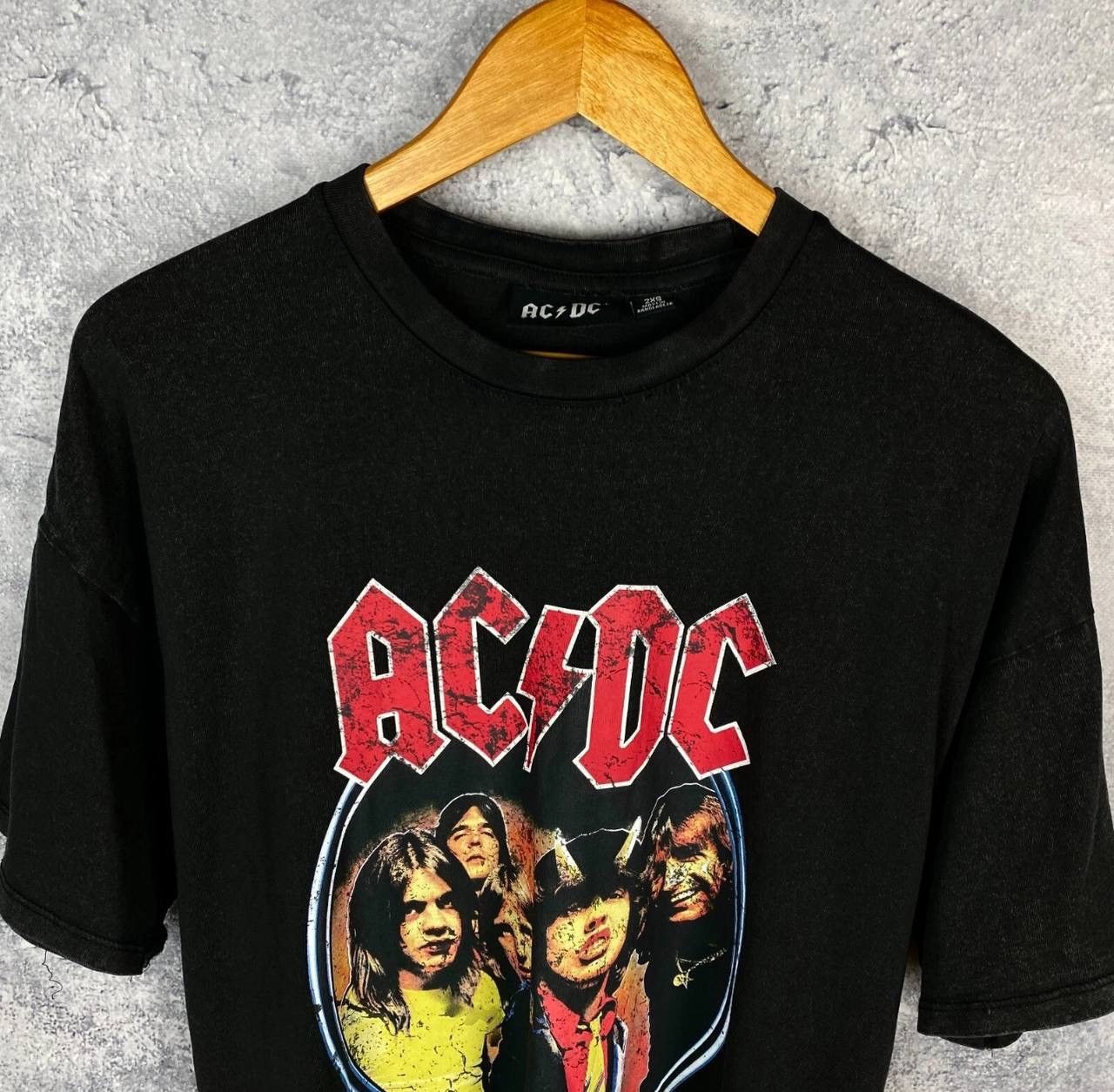 AC/DC × Band Tees × Vintage Acdc Tee Men's Size 2XS Black Short Sleeve Size US XXS / EU 40 - 2 Thumbnail