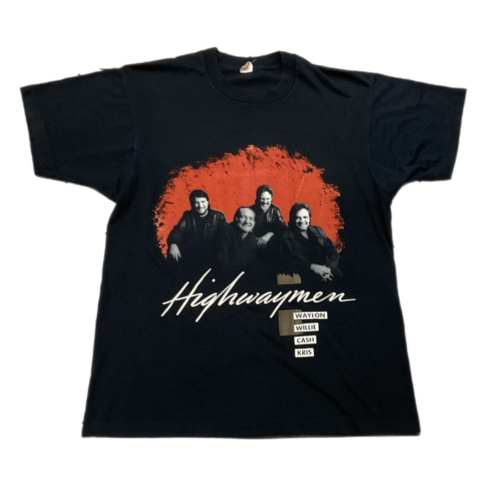 Vintage 1990 Single Stitch Highway Man Tour T-Shirt