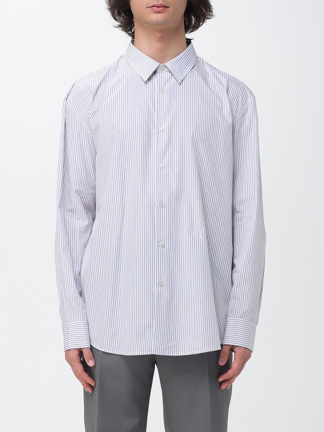 Saint Laurent Paris Saint Laurent Shirt Men Beige Size US XXS / EU 40 - 1 Thumbnail