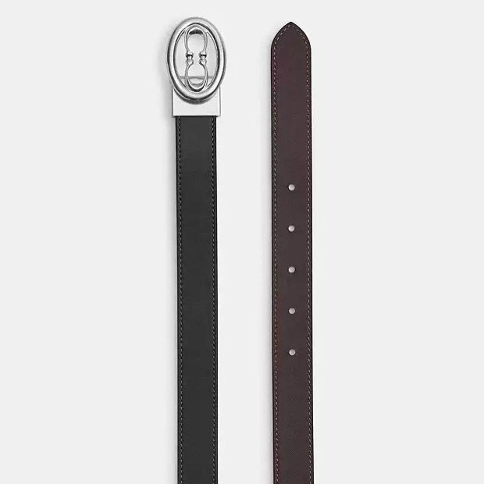Coach NWT Coach Buckle Cut To Size Belt 25 Mm CZ444 black/maple Size ONE SIZE - 4 Thumbnail
